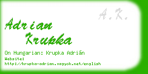 adrian krupka business card
